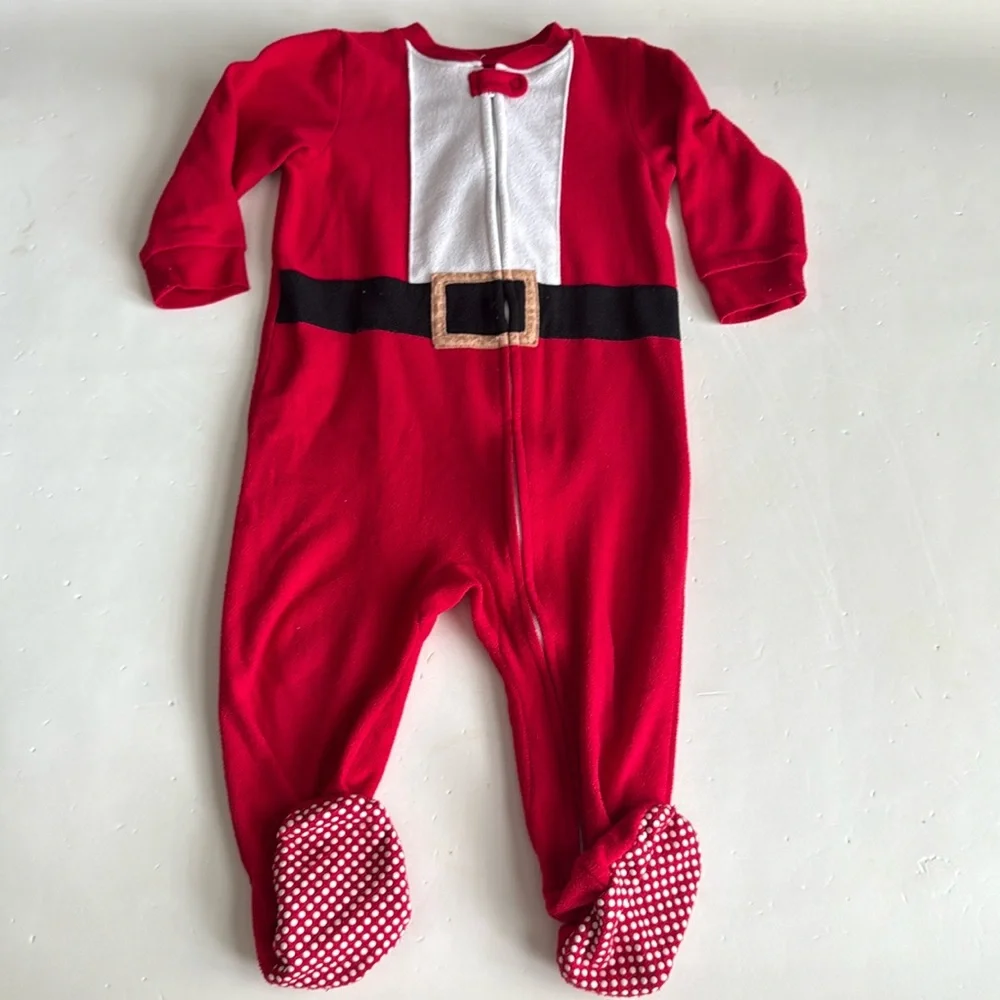 Christmas Jammies for your family Santa Suit Footed Sleeper/Footed PJs 18 months